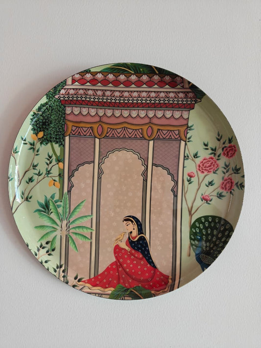 Shop Metal Wall Plates | Beautiful Phad Painting Inspired Metal Wall Plate|  12 inches - 1  Big wall plate (Copy)