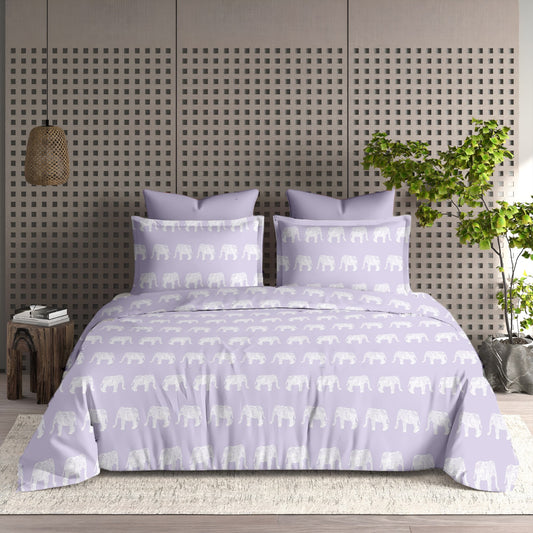 Premium Opulence Blush Purple King Bedsheet Beige Yellow 108 inches x 108 inches
