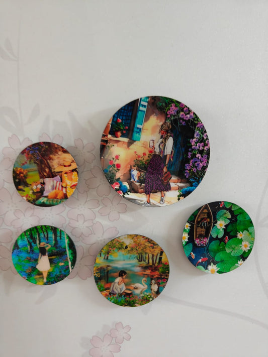 Life’s Snippets Fridge Magnets - Set of 5 Magnets in Mandala box