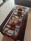 Patchwork Khambadyia Embroidered Brown Cotton Table Runner