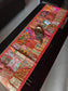 Ethnic Khambadiya Embroidery Orange Cotton Table Runner ( 14x 60 inches)
