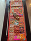 Ethnic Khambadiya Embroidery Orange Cotton Table Runner ( 14x 60 inches)