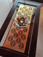 Poinsettia Gold Table Runner Rexine poly vinyl cutwork 13 x 36 Gold for Coffee Table, Dining Table and Centre Table