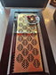 Poinsettia Gold Table Runner Rexine poly vinyl cutwork 13 x 36 Gold for Coffee Table, Dining Table and Centre Table