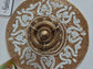 Unique Stylish Beaded Sequins White Round Table Placemat Runner