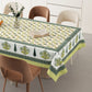 Designer Hand Block Cotton Table Cover - 60 x 90 inches 6 seater | smaller 8 seater  Table Cloth