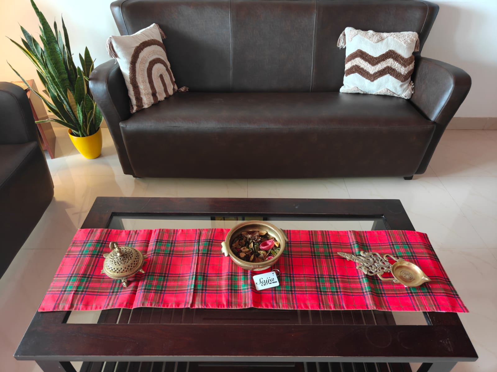 Shop Fancy Table Runners Online in India Red Silk Table runner (12 by 48 inches)