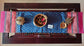 Sajja Enchanting Pink Blue Golden Motif Silk Table Runner (12 x 48 inches) Smaller Table