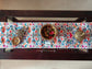 Bright Designer Floral Silk Small Coffee Table Runner (L-48in, W-12in)