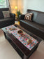 Bright Designer Floral Silk Small Coffee Table Runner (L-48in, W-12in)