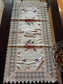 Beautiful N Sophisticated Cutwork Organza Cotton Embroidered Teapoy Table Runner 16 x36 inch