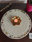 Handcrafted Glass Beads White Round Table Placemat Runner