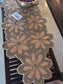 Classic Golden Bronze Handwoven Beaded Table Runner
