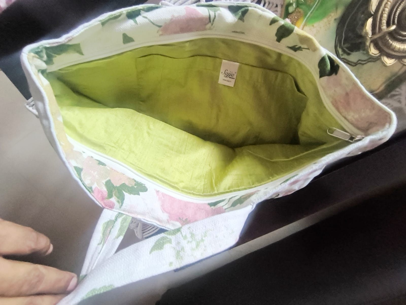 Modernist Rose Floral Stylish Shopping Tote Bag