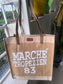 Designer French Riviera Tote Jute Bag