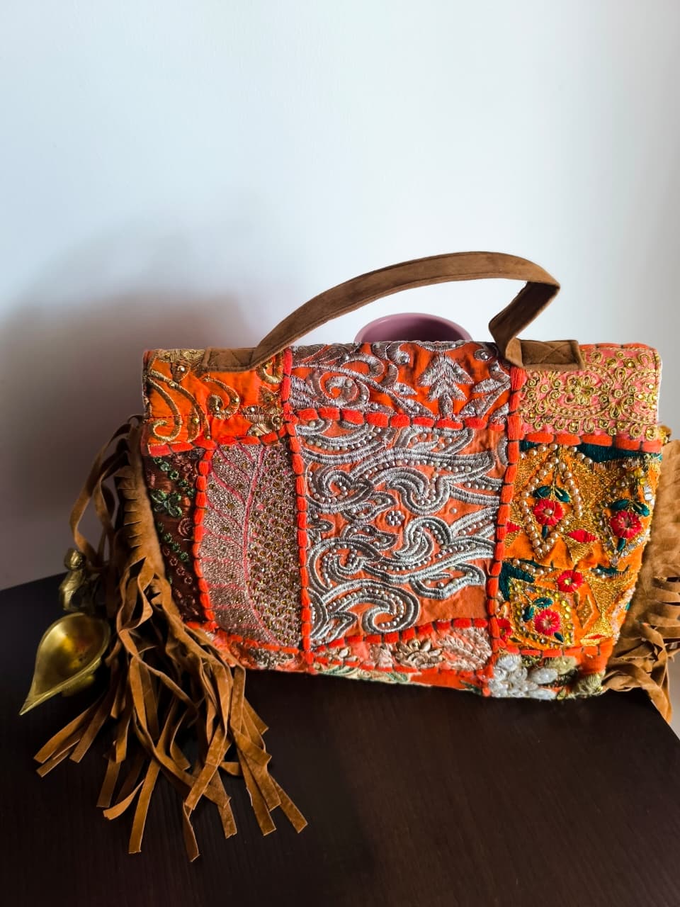 Vintage Chic Banjara Handmade Embellished Embroidered Patchwork Sling Clutch Bag | Crossover Bags