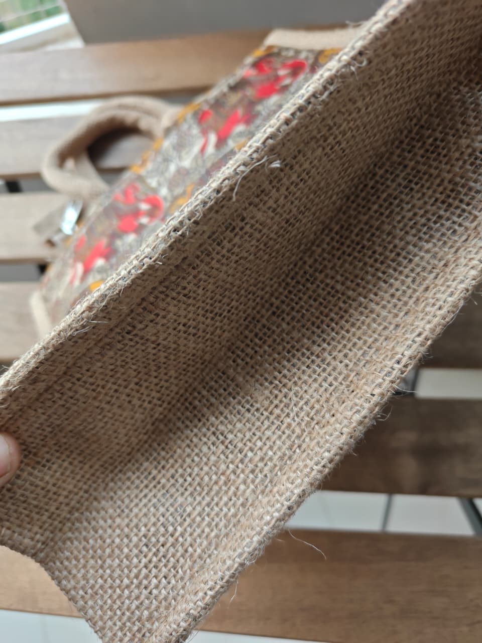 Buy Kalamkari Hatti Abstract Silk Jute Gifting Bag | Handcrafted Lunch Bags