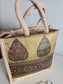Vintage Motif  Silk Jute Gifting Bags | Eco friendly Handcrafted Lunch Bag