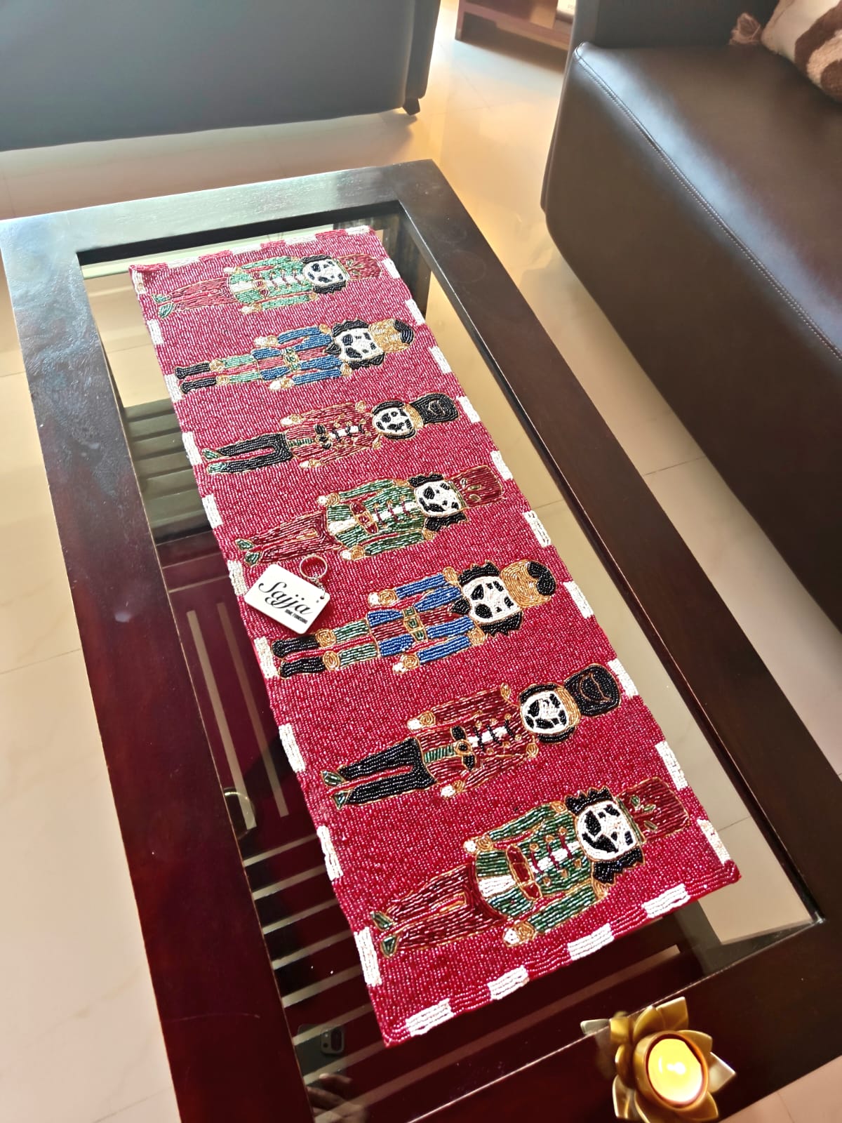 Nutcracker Beaded Table Runner  Adds glam to decor Beads Table Runner