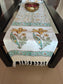 Hand Block Printed Slub Yarn Cotton Canvas Table Runner - 13 X 70inch