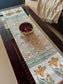 Hand Block Printed Slub Yarn Cotton Canvas Table Runner - 13 X 70inch