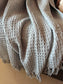 Grey Ash Waffle Weave Pure Cotton Throw (Onesize)
