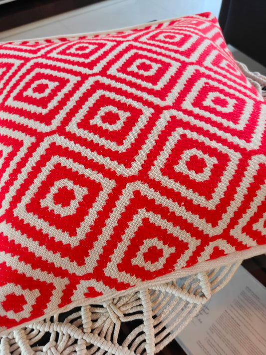 Hand Block Printed Standard Size Cushion Cover (16×16 inch) Cotton