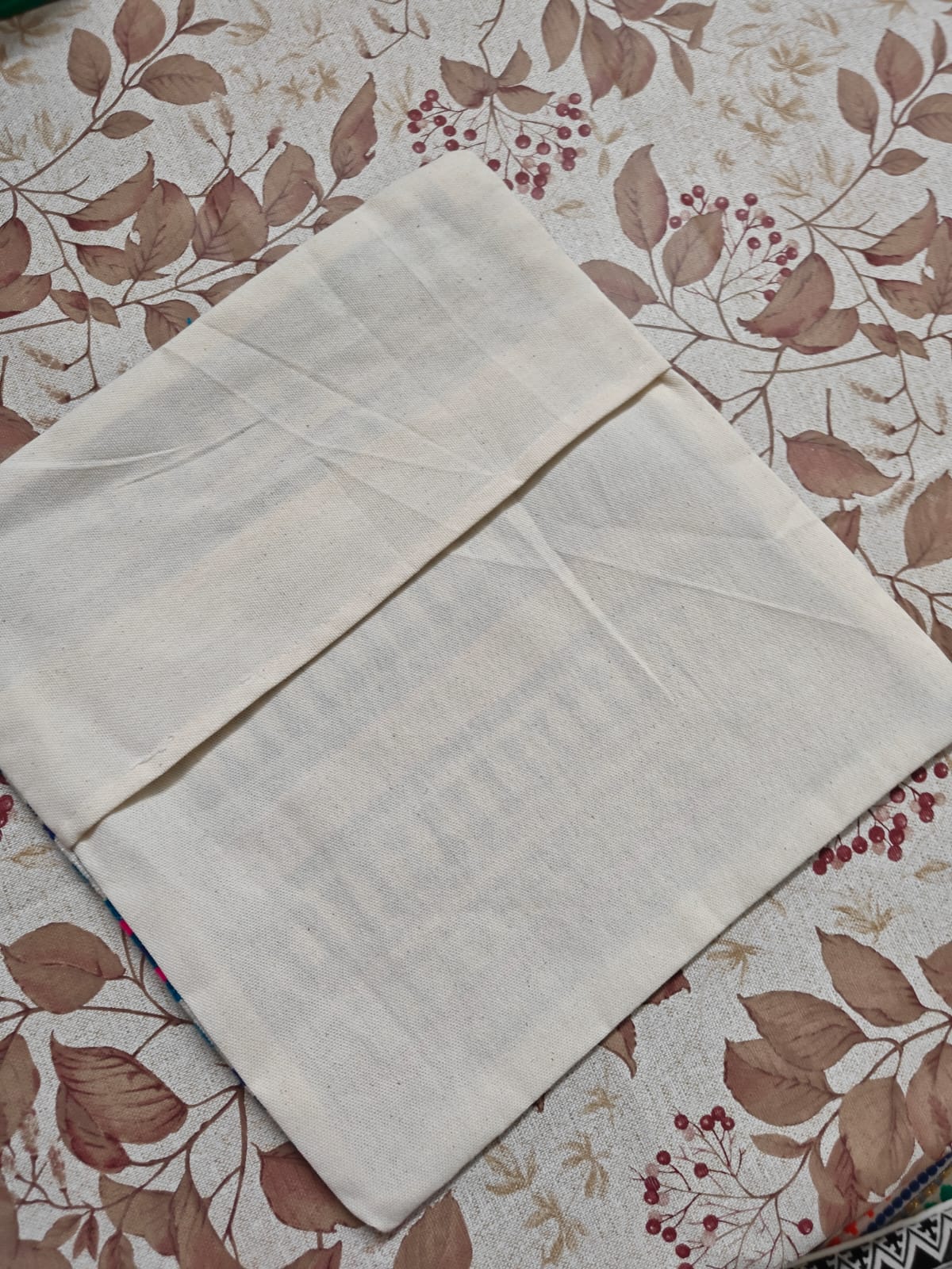 Hand Woven Pink Multicoloured  Small Cushion Cover 12 x 12 inches 1 piece