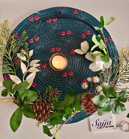 Chic Forest Green Braided Cotton Placemat Table Fabric Table Mat - 1piece