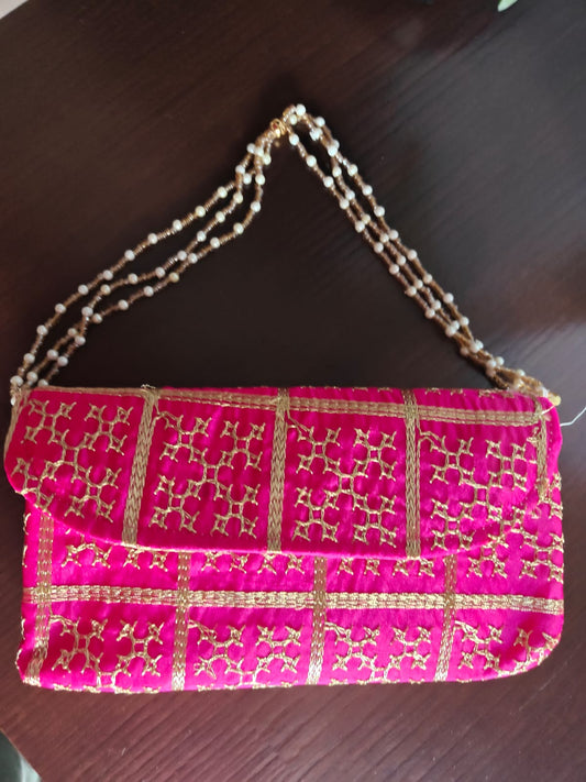 Designer Rani Pink Clutch Gift Bags | Handcrafted Potli Bags | Buy Party favors party favors