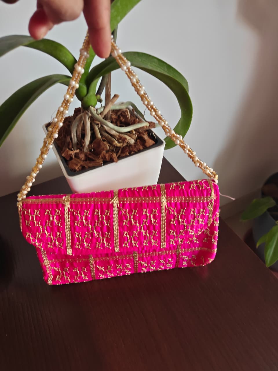 Designer Rani Pink Clutch Gift Bags | Handcrafted Potli Bags | Buy Party favors party favors