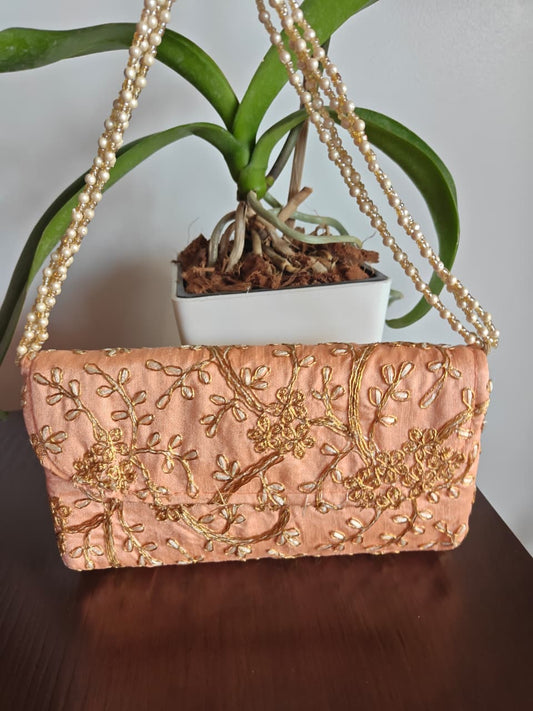 Designer Peach Clutch Gift Bags | Handcrafted Potli Bags | Buy Party favors party favors