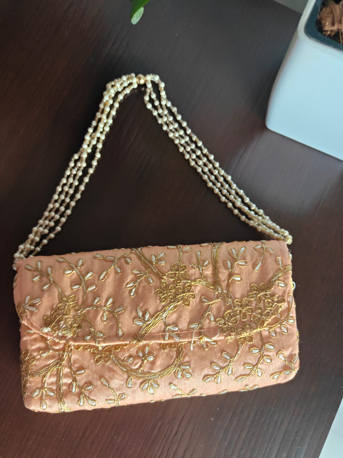 Designer Peach Clutch Gift Bags | Handcrafted Potli Bags | Buy Party favors party favors