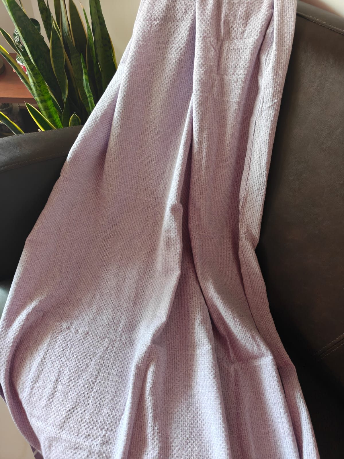 Super Absorbent Organic Cotton Wisteria Purple Bath Towel With Tassel XL for Men