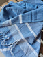 Absorbent Turkish Organic Cotton Weaved Bath Towel Indigo Blue