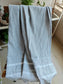 Weaved Absorbent Turkish Organic Cotton Bath Towel Light Ash Grey Natural
