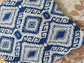Boho Jacquard Weaved Blue Small Cushion Cover 12 x 12 inches 1 piece