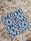 Boho Jacquard Weaved Blue Small Cushion Cover 12 x 12 inches 1 piece