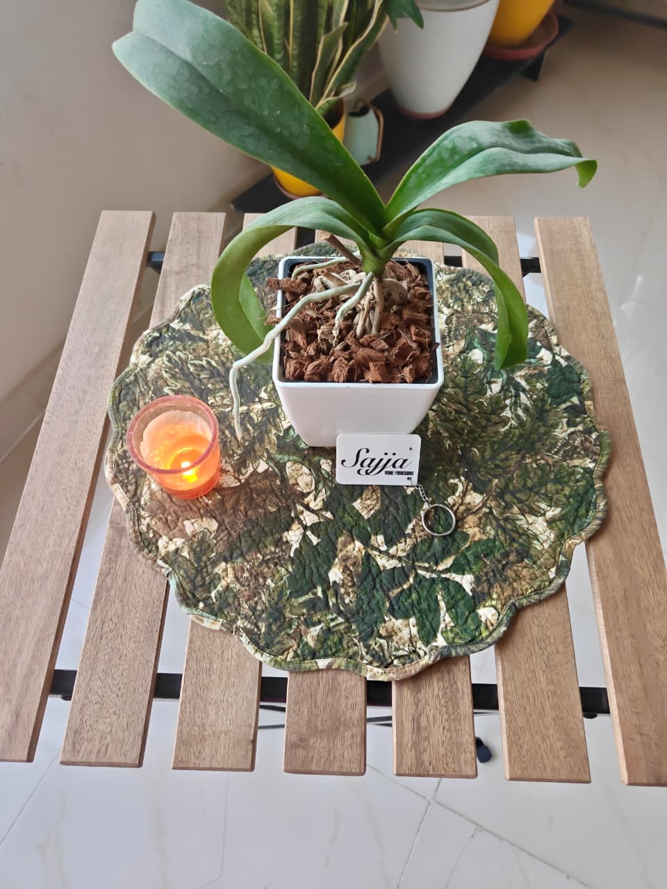 Designer Floral Cotton Quilted Round Cotton Placemat Tablemat Buy Online