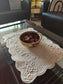 Beige Trapunto Quilted Cotton Rectangular Reversible Focal Table Placemat