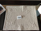 Victorian Trellis Pattern Quilted Organic Cotton Focal Runner Table Placemat Earthy Brown