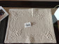 Victorian Trellis Pattern Quilted Organic Cotton Focal Runner Table Placemat Earthy Brown