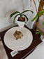 Cream Cotton Quilted Round Placemat Trivet Set of 2
