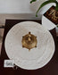 Cream Cotton Quilted Round Placemat Trivet Set of 2
