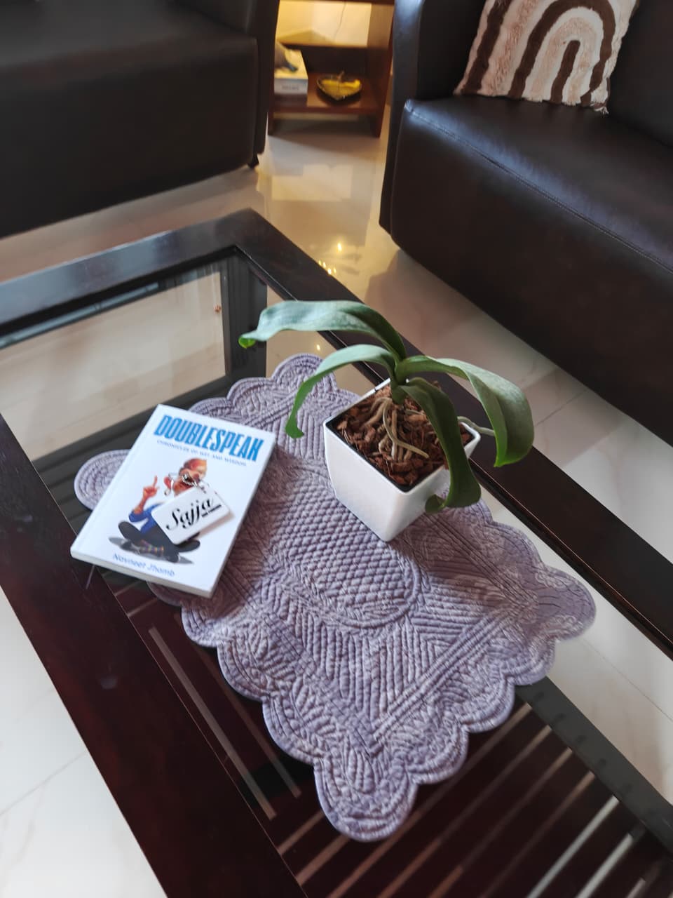 Lilac Violet Quilted Cotton Rectangular Table Fabric Place mat Focal Runner