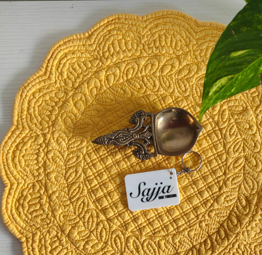 Fairytale Sunflower Yellow Round Cotton Fabric Placemat Table Mat- 1 piece