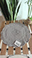 Sajja Buy Online Grey Floral Cotton Round Table Fabric Placemat