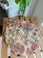Printed Revrsible Quilted Floral Sustainable Cotton Fabric Focal Round Table Placemat Set of 2