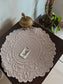 Sajja Round Lilac Cotton Quilted Table Fabric Placemat mat Set of 2