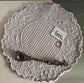 Sajja Round Lilac Cotton Quilted Table Fabric Placemat mat Set of 2